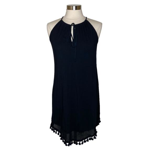 Michael Stars Halter Tassel Dress in Black Women’s Size Small - Picture 1 of 10